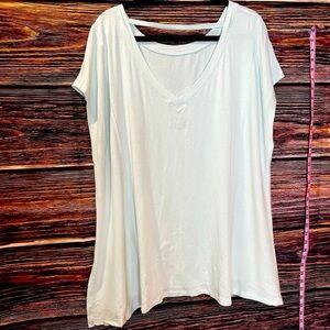 LIVI Active Light Mint V Back Plus Size Shark Bite Top Size 22